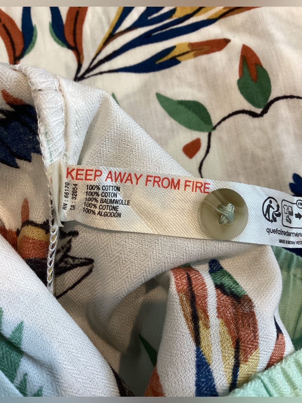 🐆Anthropologie Flannel Pajama Pants LyreBird Cloud New Small Floral Leopard - Picture 13 of 14